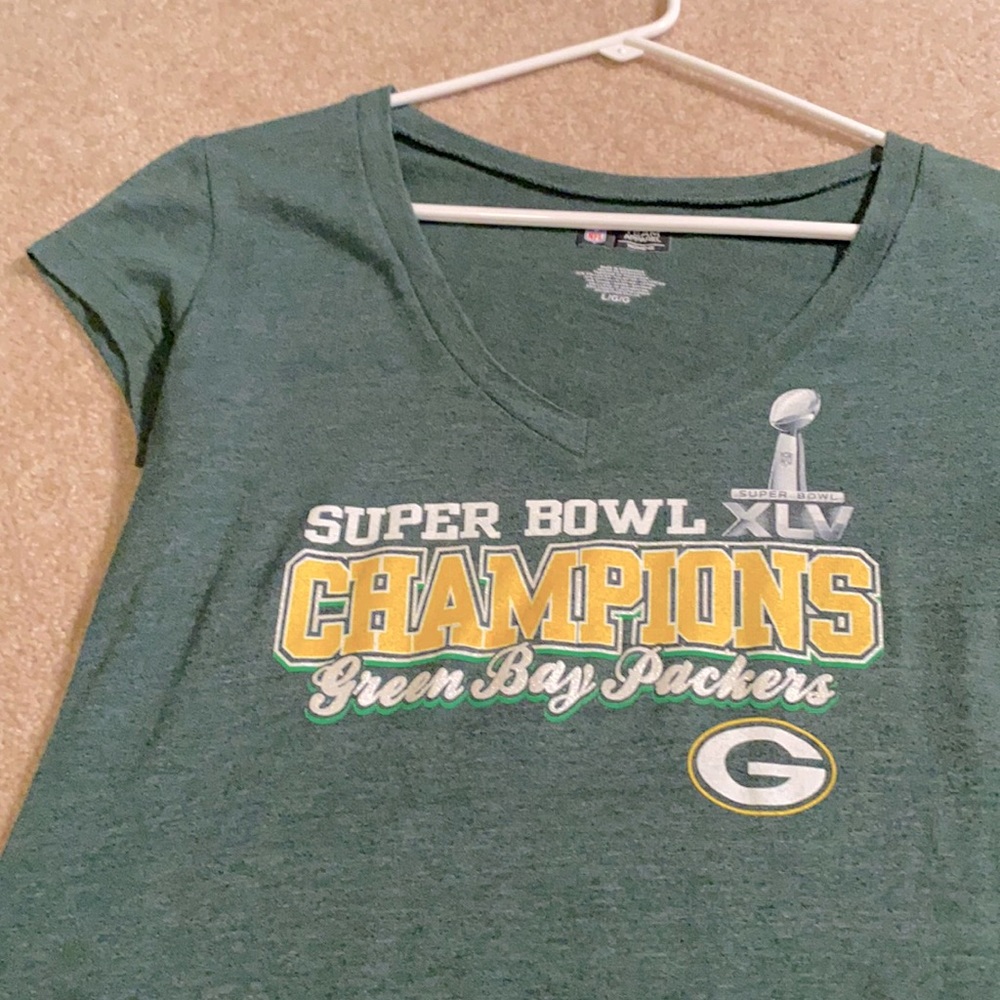green bay packers vneck tee